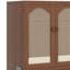 Grand lit escamotable en bois de pin grand format - conception d'armoire, centrale électrique et panneau de décoration en rotin-1009358644