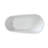 60" Freestanding Acrylic Bathtub with Pop-Up Drain and Integrated Overflow, Glossy White Finish, Brushed Gold Drain Cover