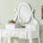 Wood Make-Up Vanity Table And Stool Set