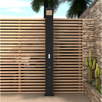 Black With Chrome Outdoor 20l Shower Swimming Pool Solar Shower With Footwash -  Sani Canada, 218-POOL-CM-SOLAR-BK