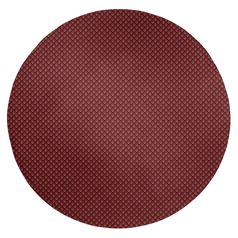 Tapis dégradé géométrique à aire brune classic, Rond 5 pi
