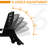 Lounge Chair Ourdoor With 6-Position Adjustable Back, HDPE Patio Chaise With Wheels And Cup Holder, Black-1683543233