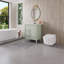 Meuble-lavabo de salle de bain avec lavabo, avec tiroir rabattable, tablette réglable, bois massif et panneau de fibres à densité moyenne, idéal pour la décoration de salle de bain moderne