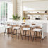 Middleburg Swivel Upholstered 26.7" Counter Stool With Curved Wing Back And Metal Frame(Set Of 4)