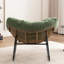 Chaise d'appoint berçante rembourrée Chenille-1979175376