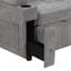 Canapé modulaire de 83,5 po avec canapé en L et canapé-lit modulaire avec grand espace de rangement, deux porte-gobelets et deux ports USB pour le salon, gris-772195636