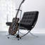 Fauteuil d'appoint inclinable en cuir noir-967655244
