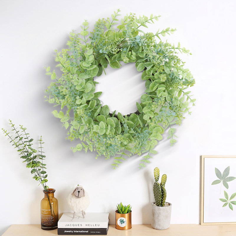 Couronne de printemps 20 "en feuilles d'eucalyptus Judsonia