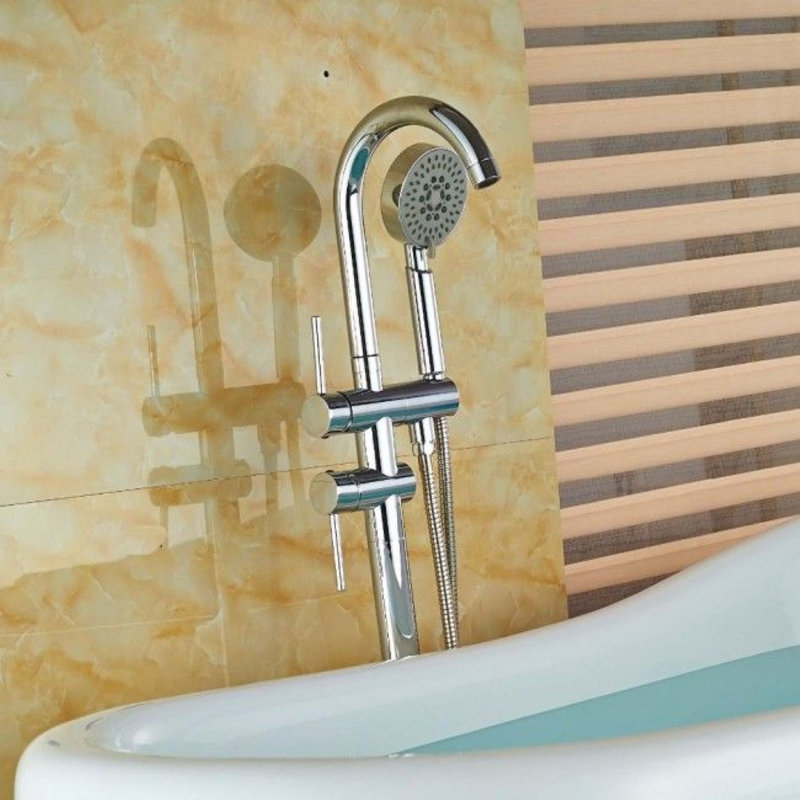 Robinet de lavabo mural avec revêtement résistant à la corrosion et contrôle en douceur