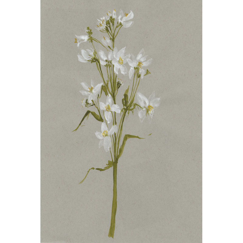 " White Field Flowers I " by Jennifer Goldberger Painting Print, 48" H x 32" W