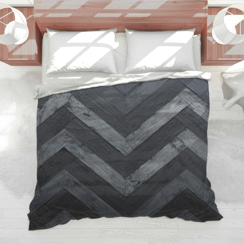 Chevron Wood Texture Comforter, Twin