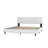 King Size Upholstered Platform Bed With LED Light Strips,White