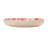 Hand-Painted Stoneware Low Bowl with Botanical Design