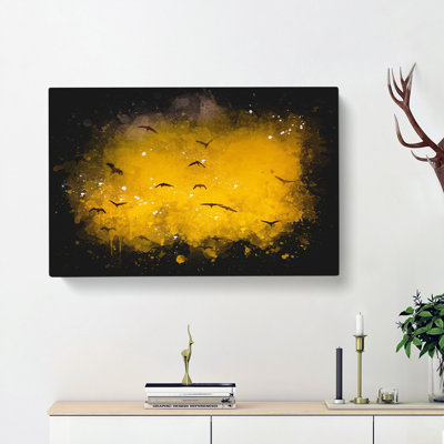 Egrets At Sunset - Wrapped Canvas