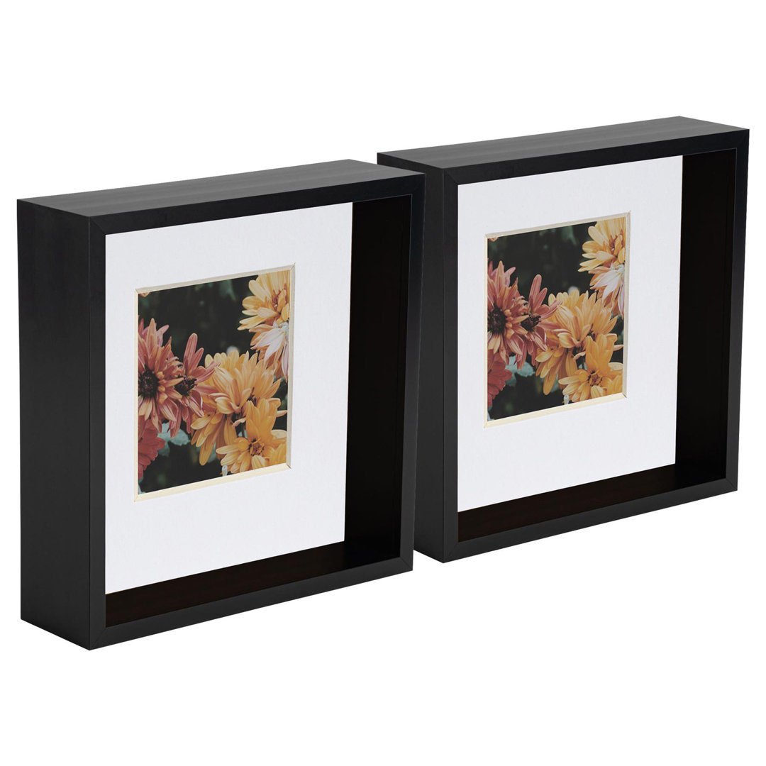 Bevelled Shadow Box Picture Frame with Mat