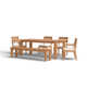 Adagio 6 - Person Rectangular Teak Outdoor Dining Set with Cushions