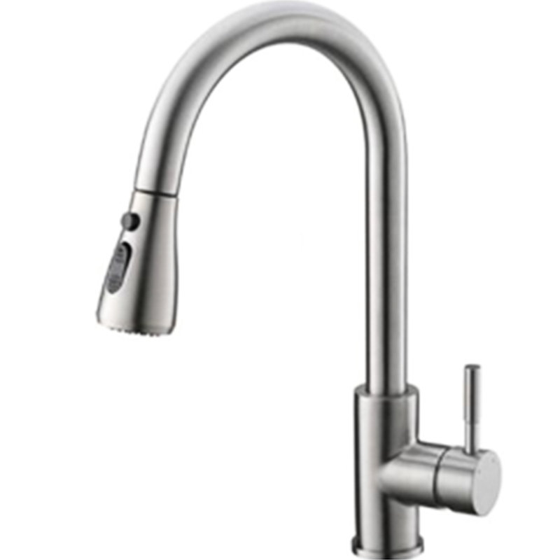 Robinet tactile en nickel brossé, extractible, laiton à poignée simple, 3 modes pour évier de cuisine, installation pratique du lavabo, effet d'économie d'eau, méthode d'utilisation