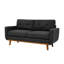 Canapé 2 places de style Mid-Century Modern, revêtement gris foncé, 172 cm de large, idéal pour étudier, se détendre la fin de semaine ou simplement pour une pause.