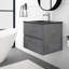 Meuble-lavabo simple mural 24 po avec comptoir à surface solide 24 po