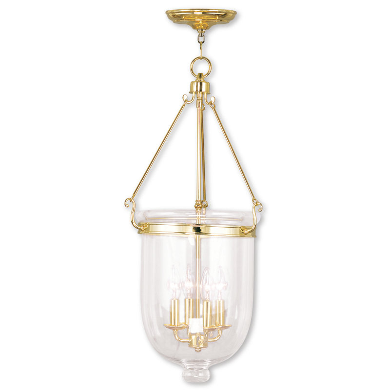 Husman - Light Single Pendant, 25" H x 12" W x 12" D, Polished Brass