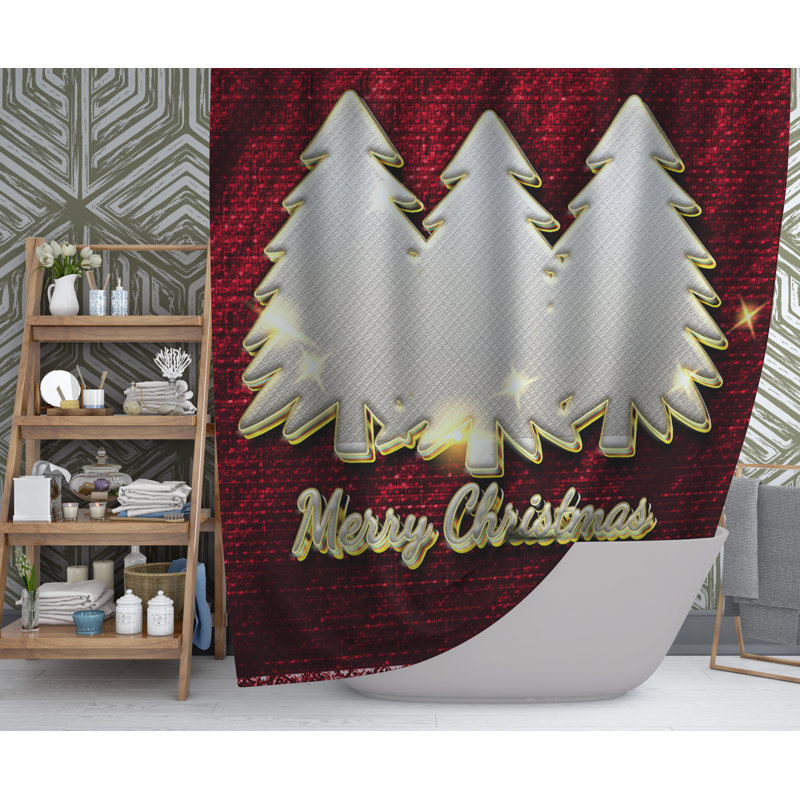 Divyesh Abstract Shower Curtain, 72" H x 70" W