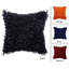 Coussin Shaggy carré noir - 20 x 20 x 4 pouces (2 pièces)