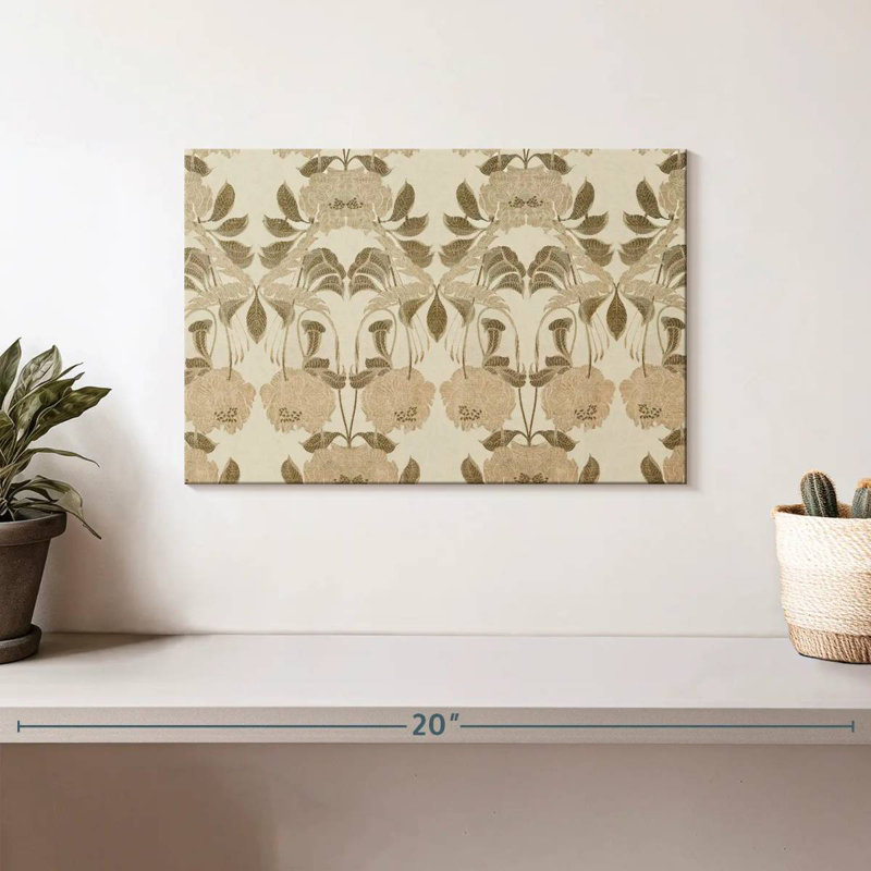 Soie Kerner au design Art nouveau, H 8 po x l 12 po