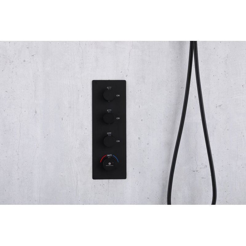 All-In-One Kit with Rough in-Valve, Matte Black