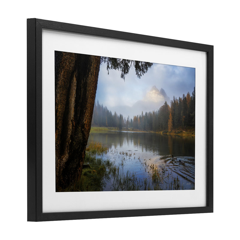«Autumn Forest Reflections», reproduction d'art sous verre encadrée par Martin Podt, 14 x 20