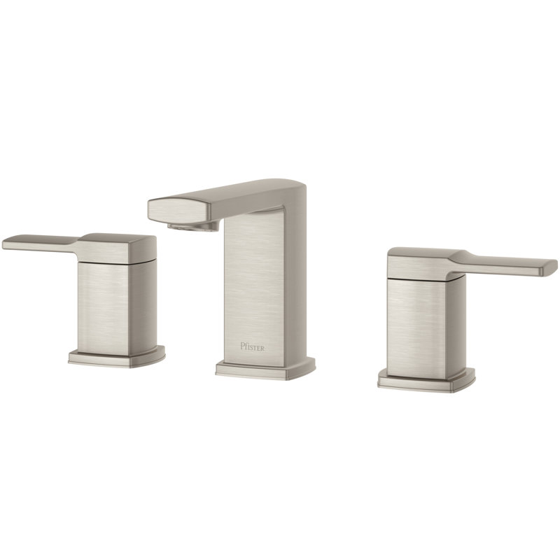 Deckard Widespread Bathroom Faucet with Drain Assembly, Brushed Nickel
