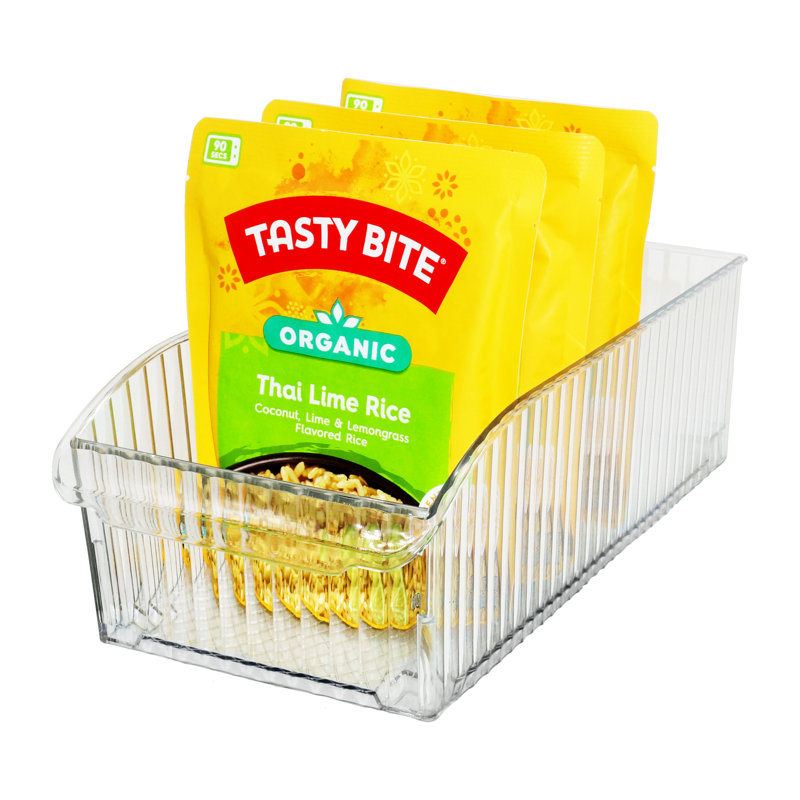 Easy Glide Fluted Storage Bin with Wheels - 12x6"