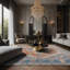 Tapis gris soyeux et moelleux-100901572