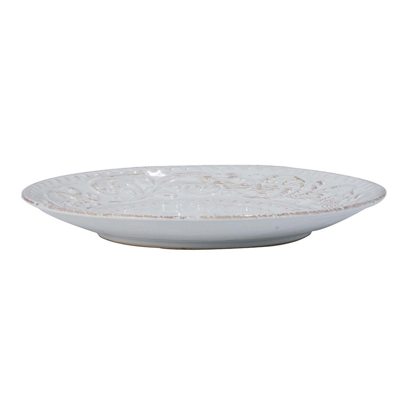 Irizarry Rustic Flare 11" Dinner Plate, Antique White