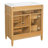 30" Solid Wood Frame Bathroom Vanity With Sink, Multi-Functional Storage Cabinet With 3 Drawers & Door Rack (Wood / Light Wood)-1462333197-1462333194