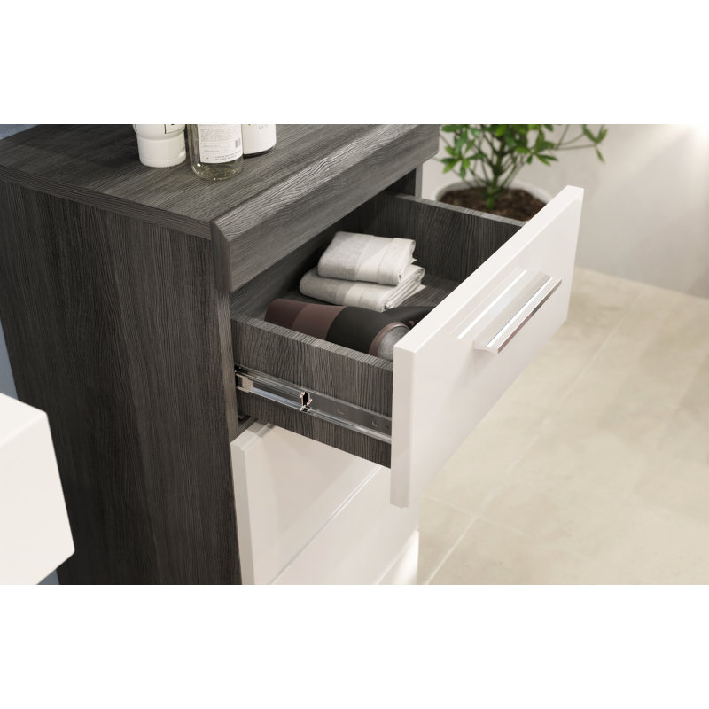 Guesno 4 Piece Bathroom Furniture Suite with Mirror