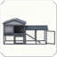 Cage en bois avec plateau rabattable