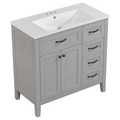 Armoire de salle de bain 36 po avec lavabo et tiroir 36 po