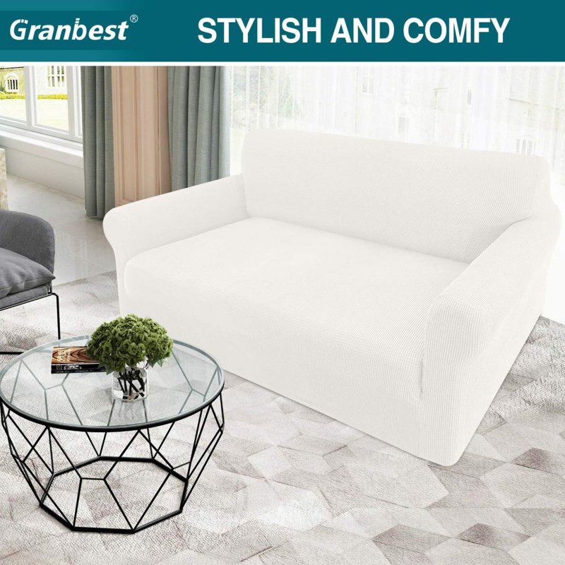 Outdoor Patio Sofa Cover, 107" H x 178" W x 104" D, Creamy White