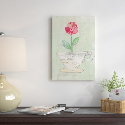 « i », impression sur toile Teacup Floral