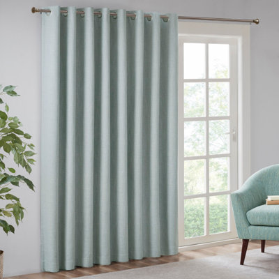 Panneau de fenêtre imprimé noir chiné occultant pour salon et chambre à coucher