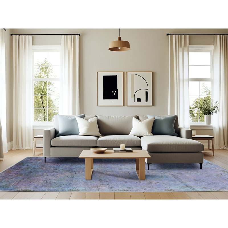 Tapis oriental bleu, Rectangle 6 pi x 9 pi