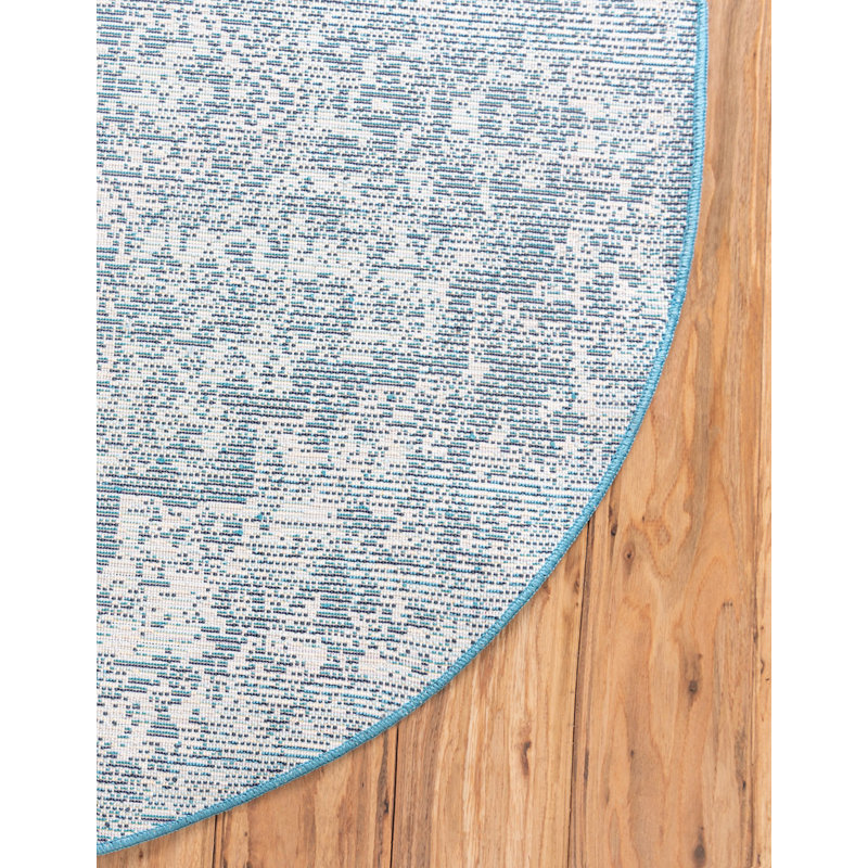 Enderson Ikat Indoor Rug, Round 4'