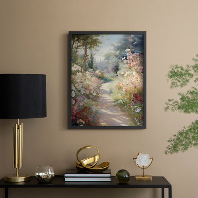 Reproduction florale vintage encadrée CCXCVIII - bois massif