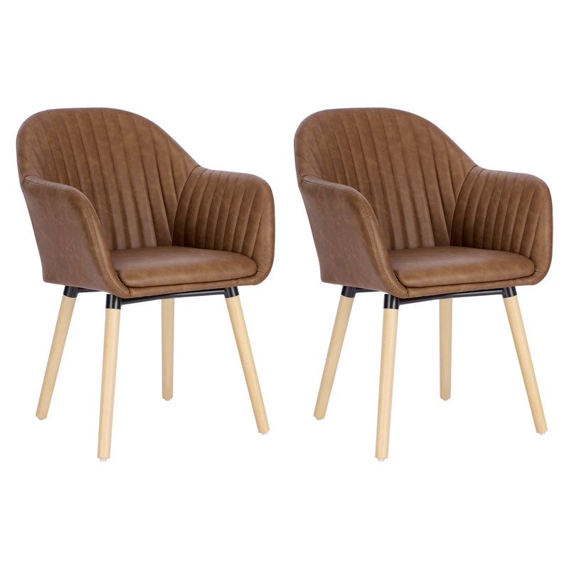 Seema Upholstered Dining Chair, Brown
