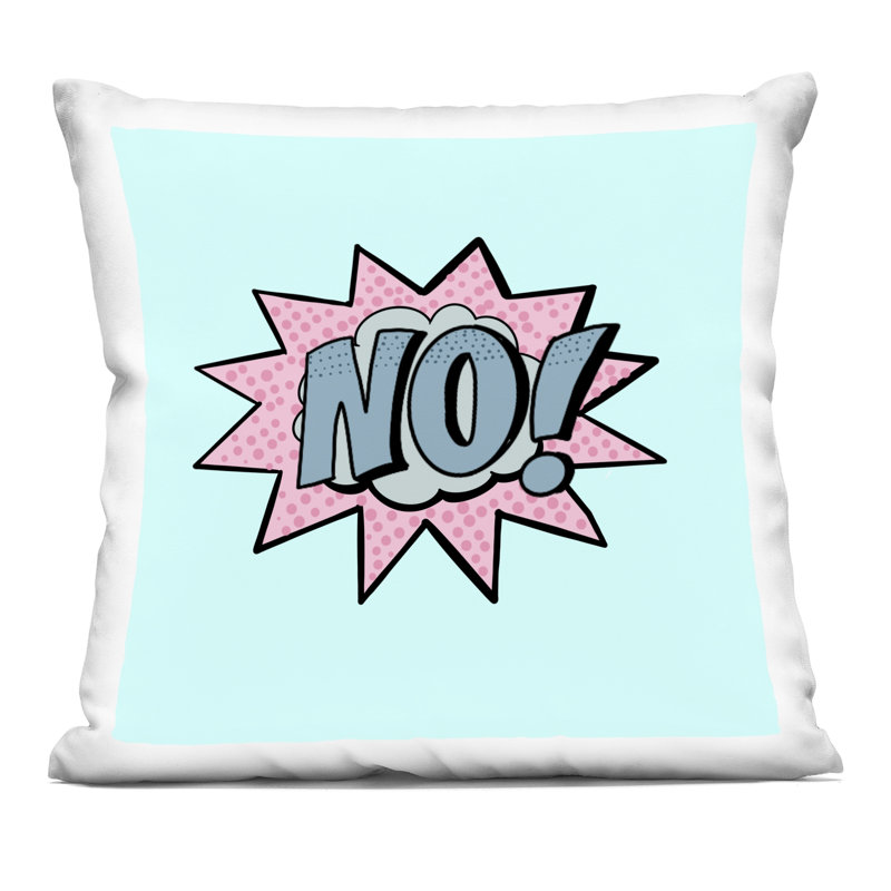 Coussin décoratif sans bulles No Comic Spear Bubble par Ashley Singleton