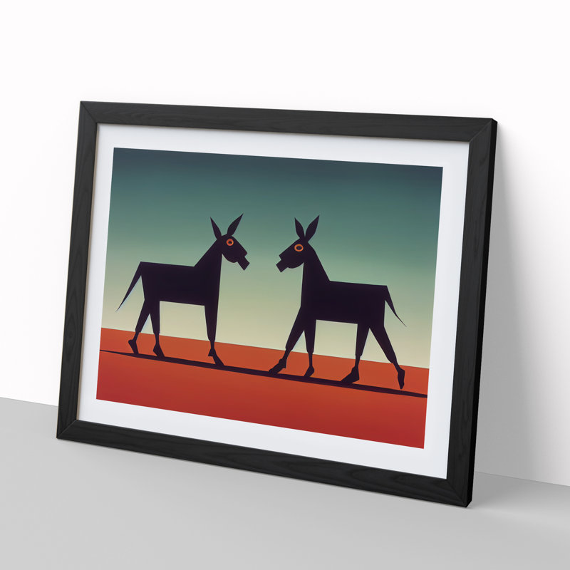 Abstract Donkey Art Vol.2 - Framed Print, Black, 34cm H x 46cm W x 2cm D