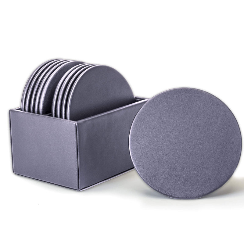 Ensemble de sous-verres Comiskey avec support, Gris
