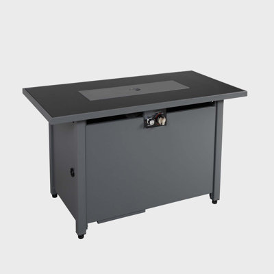 Haval Rectangle Steel Smokeless Fire Pit Table with Lid