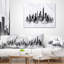 Coussin de silhouette cityscape painting chicago-30882874-30882870-30882875