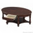 Vintage Oval Grainger with Drawer and Storage Shelf, Antique Cocktail Table in 45", French Country Accent Table for Living Room-1177353944-1177353947
